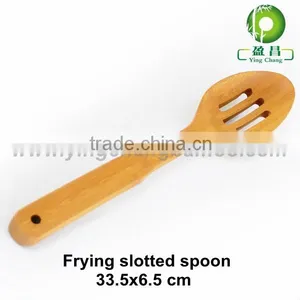 12'' Bamboo Slotted Cooking Spoon thumbnail-1