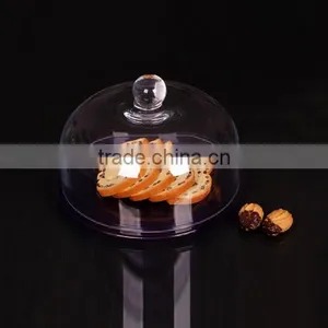 High Quality 2ps Glass Cake Dome Set Glass Food Dome Cover thumbnail-1