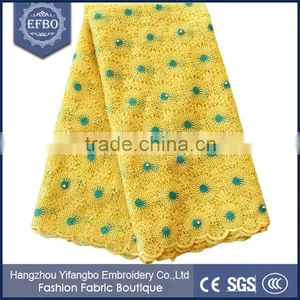 2016 Nice Looking Nigerian French Lace Styles Beaded Fabrics Embroidery Tulle Fabric Wholesale Top Quality African Net Lace thumbnail-1