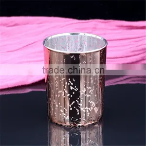 Elextroplate Romatic Luxury Rose Gold Scented Candle Holders for Resturant thumbnail-1