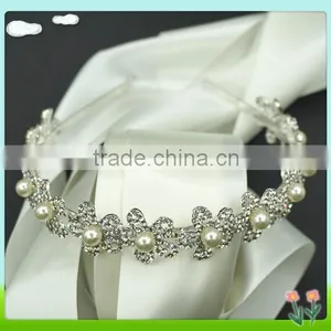 Wholesale Bling Decorative Headband With Rhinestone and Pearl thumbnail-2