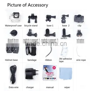 140 Degree HD Wide-Angle Lens Cheap Helmet Camera With Waterproof 30M thumbnail-5