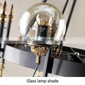 Glass Lamp Shade Creative Iron Lamp Top Led Pendant Lights thumbnail-4