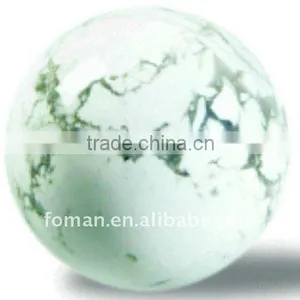 100mm Round Howlite White Decoration Semi Precious Stone Sphere thumbnail-1