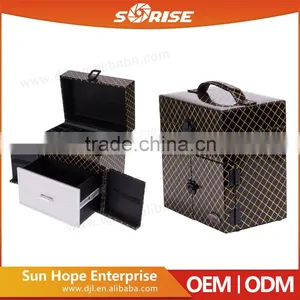 2016 Factory Price Cosmestic Suitcase Makeup Box Cosmetic Rolling Suitcase thumbnail-1
