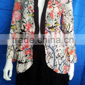 Flower Printed Ladies Fashion Suits Lehenga Blouse Designs thumbnail-1