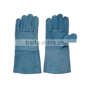 Safety Grey Cow Split Leather Welding Glove thumbnail-1