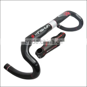 2016 Xinshun Mountain Bikes Carbon Handlebar Mtb Road Bike Accessories Bicycle Parts Grips With Stem BH2212 thumbnail-5