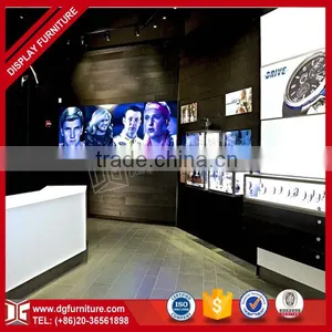 High End Luxury Led Custom Retail Wooden Glass Watch Display Counter thumbnail-2