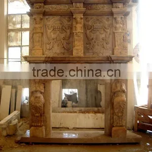 Marble Brown Fireplace thumbnail-1