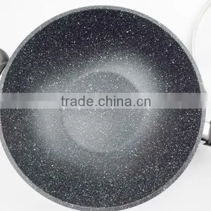 Cast-Aluminum Frying Pan Sets 18/20/24/28/30cm Marble Stone Coating With Lid thumbnail-2