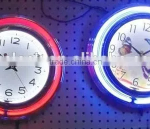 15 Inch Advertising Customized Double Neon Wall Clock thumbnail-4