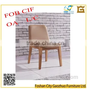 Modern Simple Styled Dinning Chair With Upholstered Back and Sood Wood Legs thumbnail-1
