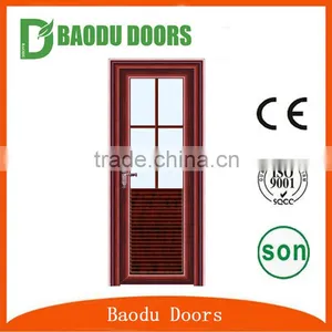 Luxury Design Aluminum Alloy Bathroom Door With Half Glass Insert thumbnail-6