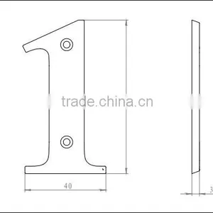 Modern Manufacture Metal Door Numbers and Letters Design,Polished MIRROR Color Door Numbers thumbnail-3