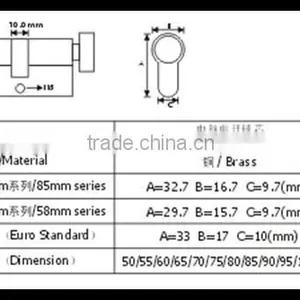 Best Quality and Cheap Price Brass Door Lock Cylinder thumbnail-2