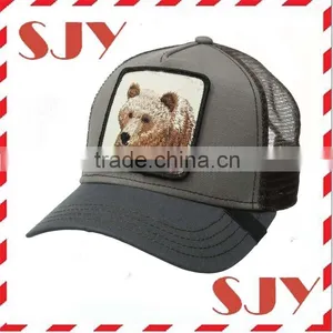 High Quality Mens Embroidery 5 Panel Mesh Trucker Hat thumbnail-1