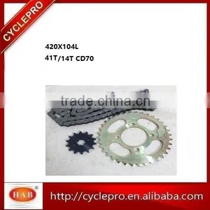 High Quality CD70 OEM Motorcycle Driving Chain & Sprocket Kit Motorcycle Chain Kit & Motorcycle Sprocket Kit thumbnail-5