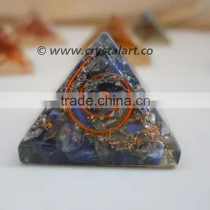 Lapis Lazule Reiki Symbol Orgone Pyramid thumbnail-1