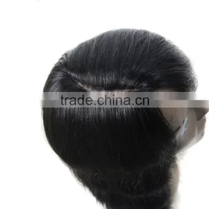 RGH5382 20inch 152g Black Color Lose Deep 100% Brailian Remy Mono Part 152g HUMAN HAIR LACE WIG thumbnail-4