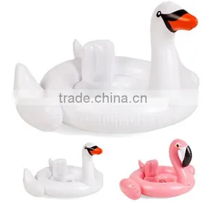 60 Inch 1.5M Giant Swan Inflatable Flamingo Ride-On Pool Toy Float Inflatable Swan for Pool Swim Ring Water Fun Pool Toys thumbnail-1