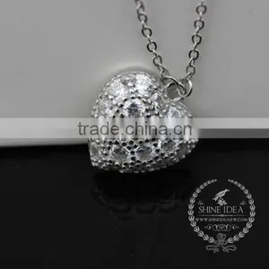 925 Sterling Silver Lover's Heart Creative Pendant Necklace Fashion Women Necklace Jewelry 6360470 thumbnail-2