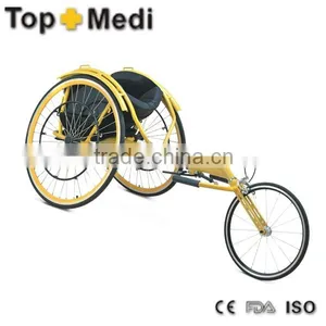 Topmedi Aluminum Manual Folded Lightweight Leisure Basketball Sport Wheel Chair Prices Top End Rugby Wheelchair thumbnail-4