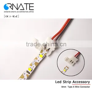 8mm 2 Pin Led Connector Adapter Coupler Cable Solderless Plug With Wire Cable for 3528 2835 Single Color Led Strip Light thumbnail-1