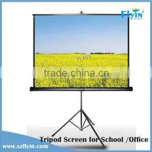 2015 Top Quality ! Tripod Manual Pull Down Projector Projection Screen thumbnail-1