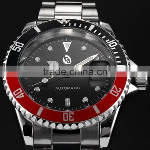 Luxury Red Stainless Steel Auto Date Automatic Mechanical Analog Watch thumbnail-3