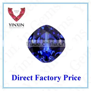 Brilliant High Quality Synthetic 34# Sapphire Cushion Shape 6X6mm thumbnail-1