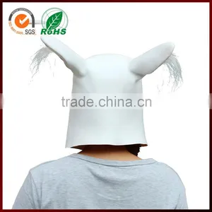 Halloween Props Lovely Female Head Rubber Rabbit Mask thumbnail-2