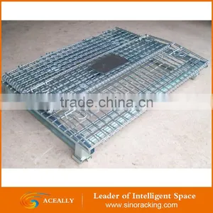 Aceally Foldable Metal Cage Pallet/wire Mesh Pallet Container/euro Cages Pallet thumbnail-2