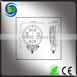 High Quality Round Shape 12V Waterproof 27w Tractor Led Work Light thumbnail-3