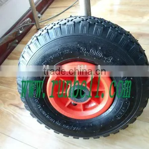 10''Red Plastic Wheel Pneumatic Tire Made in China thumbnail-1