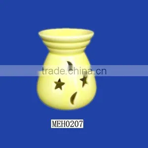 Yellow Colored Ceramic Fancy Aroma Lamp thumbnail-1
