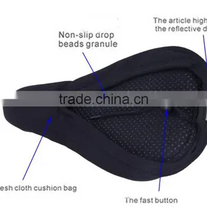 Bike Seat Cover 3D Memory Sponge Saddle Anti-slip Air-permeable Pad Cycling Cushion With Reflective Stripe Bicycle Accessories thumbnail-6