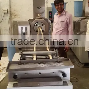 Jinan Eagle Wheat Flour Extrusion Bugles Snack Food Extruder Machine Installed in India thumbnail-2