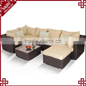 S&D Luxury Rattan Garden Sofa Wicker Sectional Sofa Outdoor Furniture thumbnail-1