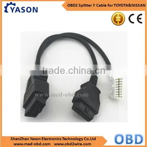 OBDII Splitter Y Cable,J1962 Male Connector to 2pcs J1962 Female Connector,1ft thumbnail-1