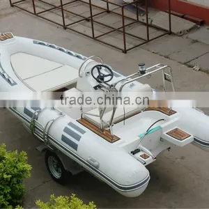 16ft CE Approved PVC or Hypalon Small Fiberglass Boat thumbnail-2