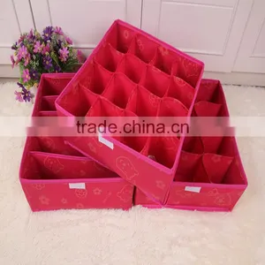N491 High Quality Underwear Travel Non Woven Box Foldable Storage Box thumbnail-3