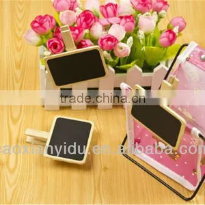 Wholesale in Stock Mini Wooden Clip Blackboard Free Wedding Gift Tags Decorative Gift Tags Multi-function Tag Message Folder thumbnail-5