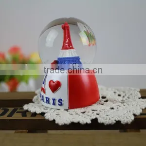 France Paris Eiffel Tower Water Snow Globe thumbnail-6