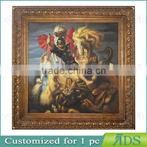 Gold Foil Screen Printing Frame With Painting thumbnail-5