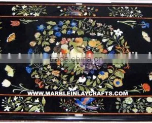 Pietra Dura Marble Stone Inlay Dining Table Top thumbnail-1