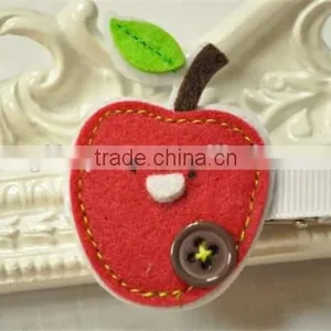2017 Little Red Felt Apple and Button Felt Clip in China thumbnail-1