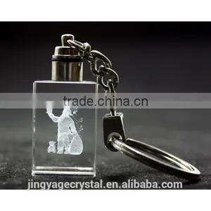 3D Laser Engraved Crystal Keychain for Christmas Decor thumbnail-2