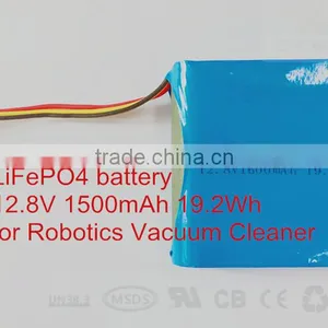LiFePO4 Battery 12.8V 1500mAh for Robotics Vacuum Cleaner thumbnail-1