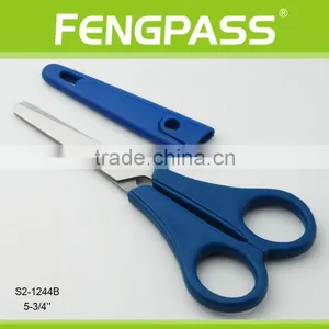 S2-1244B 5-3/4" 2CR13 Stainless Steel ABS Plastic Handle Paper Cutting Stationery Scissors With Plastic Cap thumbnail-1